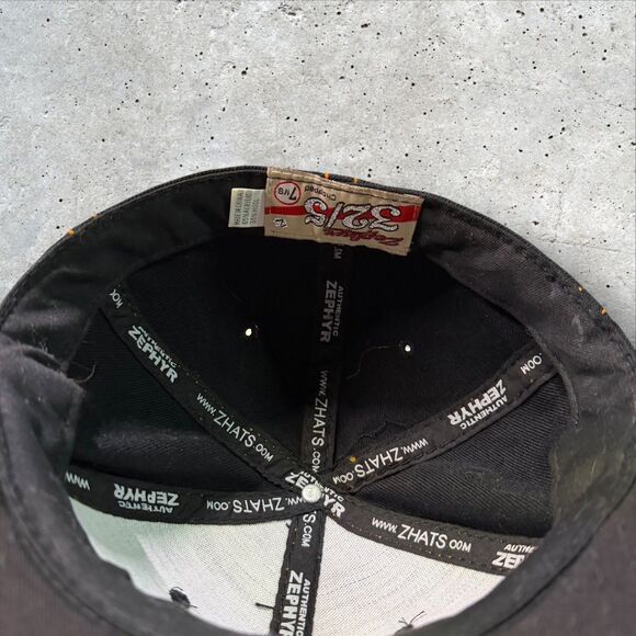 Denver Nuggets Zephyr 3215 Chopped Fitted Hat 7 1/8 Black Orange Wool NBA Cap - Picture 5 of 6